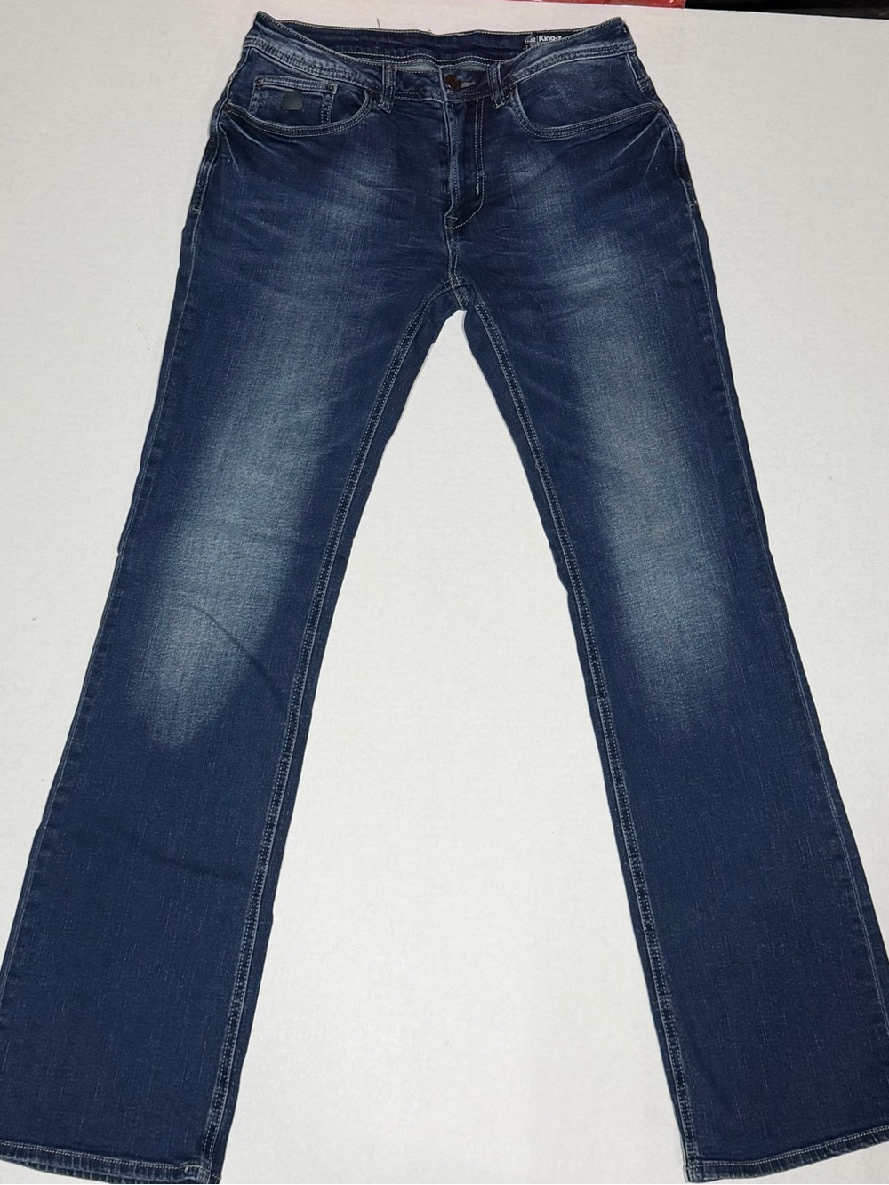 Buffalo David Bitton Mens Dark Blue Slim Boot Stretch Jeans King-x